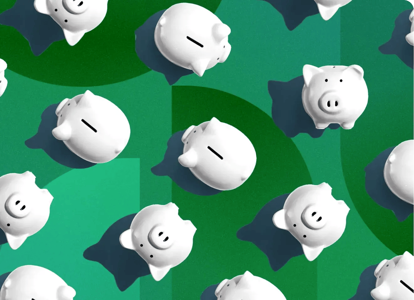 accent: group of piggy banks